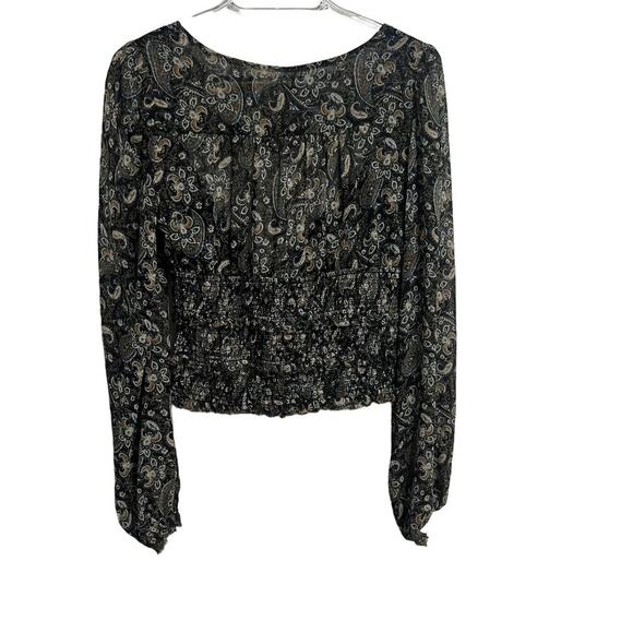 Free People NWT Lolita Peasant Blouse Top Floral Dark Combo Size XS - Picture 5 of 11